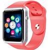 Generisch PromoTech A1 Smartwatch Bluetooth 3.0 1.54 Pollici Touchscreen GSM/GPRS Scheda SIM per Android e iOS (Red)