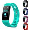 iSTYLE Y5 Colour Fitness Tracker con cardiofrequenzimetro Dormire Monitor Schermo a Colori Bluetooth Smart Watch（vert）