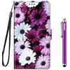 idatog Cover per Samsung Galaxy A32 5G, Custodia in Stile Dipinto Pelle PU Libro Portafoglio Cover Wallet Flip Caso con Supporto di Stand/Carte Slot/Chiusura Magnetica (Fiore 2)