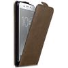 Cadorabo Custodia per Sony Xperia XZ Premium in BRUNO CAFFÈ - Protezione in Stile Flip con Chiusura Magnetica - Case Cover Wallet Book Etui