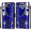 Mo-Beauty Cover per Samsung Galaxy Note 9, Cover Samsung Note 9 a Libro, Custodia in Pelle con Magnetica Portafoglio Custodia Silicone TPU Antiurto,Funzione Supporto Slot Schede (Farfalla 1)