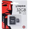 Kingston SDC10G2/32GB Scheda MicroSD da 32 GB, Classe 10, UHS-I, 45 MB/s, con Adattatore SD, Nero