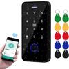 FusyTuly Bluetooth Tuya Tastiera di Controllo Accessi IP68 Impermeabile RFID Controller Accesso 13.56MHz Biometria Impronte Touch Keyboard System + 10pcs Keyfobs