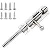 Litinliv Chiavistello Scorrevole in 304 Acciaio Inox, 16CM Bullone Serratura Porta, Bullone Chiavistello Porta con Viti, Catenaccio Porta, Chiusura Porta per Cancelli Sicurezza Casa Cortile Giardino