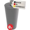 BAUHELD Fermaporta per tapparelle, 40 mm, 8 pezzi, made in Germany, per esterni in plastica, con viti, adatto a lamelle blindate per tapparelle, grigio