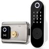 FTes RFKits Serratura per Porta con Impronta Digitale, Serratura per Tastiera Senza Chiave con Ingresso Chiave, Password Anti-scavo, Serratura Antifurto Intelligente