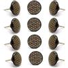 Nacnic Set di 12 pomelli in ceramica Mandala dipinti a mano in nero e oro. Maniglie artigianali per armadi, cassetti, cassettiere e appendiabiti. Pomelli classici in ceramica diametro 40 mm