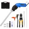 Tanniws Taglierina elettrica per schiuma raffreddata ad aria da 200W Kit di strumenti per il taglio del polistirolo a coltello caldo con pinza Filo caldo fai da te con piegatura 24H di lavoro