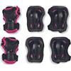 Rollerblade SKATE GEAR JUNIOR 3 PACK, Set di protezioni per pattini in linea, nero/rosa, XS, bambini unisex