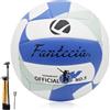 Fantecia Beach Volley Taglia 5 con Pompa, Pallavolo in Pelle Morbida per Gioco all'Aperto Indoor, Regalo per Ragazze Adolescenti Giovani Adulti