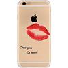 CrazyLemon per iPhone 6S Custodia, Cover per iPhone 6, Soft TPU Custodia in Gel di Silicone Ibrido Trasparente TPU Cover per iPhone 6 6S 4.7 Pollici - Labbra