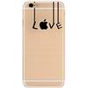 CrazyLemon per iPhone 6S Plus / 6 Plus Custodia, CrazyLemon Custodia protettiva in TPU ibrido flessibile trasparente in gel di TPU per iPhone 6 Plus / 6S Plus - LOVE