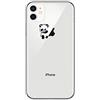 CrazyLemon per iPhone 12 Custodia, Gel in Silicone Ultra Trasparente Modello Panda Creativo Custodia Morbida in TPU Custodia AntiGraffio per iPhone 12 - Panda Sinistro