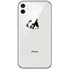 CrazyLemon per iPhone 11 Custodia Cover in Silicone Trasparente Protezione anticaduta Custodia Protettiva in TPU Opaca Antiscivolo per iPhone 11 - sotto Il Panda