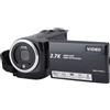 GOWENIC Videocamera 2,7K, Videocamera Digitale Professionale HD 50MP con Schermo da 2,8 Pollici, Zoom Digitale 16x, Funzione Webcam, Fotocamera per Vlogging per Registrazioni di Viaggi