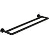 Lineabeta Porta asciugamani doppio Baketo in ottone nero L.60 cm