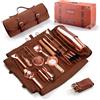 Eligara Kit Bartender Professionale di 17 Pezzi, Set Cocktail Shaker, Set Professionale da Bar Portatile per Cocktail, Borsa Kit Bar in Canvas Cerato con Tracolla per Barman, Feste
