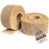 Creative Deco Set di 2 Rotoli 5 cm x 5 m | Nastro di Iuta Naturale | Tessuto Materiale Marrone | Decorazione per Matrimoni e Feste | Nastri per Confezioni Regalo Bricolage Arte e Artigianato