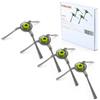 BAKUUM x4 Spazzole per LEFANT M2 M210 M210S M210B M210P M213. Confezione spazzole laterali. Pack Ricambi e Accessori per Robot Aspirapolvere