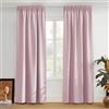 PONY DANCE Tende Termiche Isolanti Oscuranti per Interni 2 Pezzi 140x260 CM Tenda Coprente per Soggiorno con Fettuccia Curtains Decorazioni per Camera da Letto, Rosa Chiaro