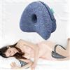 WDEC Cuscino per Gambe e Ginocchia per Dormire sul Fianco Riposa Di Lato Gambe, Leg Pillow Morbido Cuscino Memory Foam, Aiuto Posizione Corretta per Dormire Contro（blu）