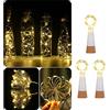 KOBWA Luci Sughero Vino, Fil Rame 15 LED USB Ricaricabili, 59 Pollici - DIY Decor Bottiglie, Matrimoni Feste, Casa Est/Giardino Natale(Bianco Caldo, 3 Pezzi)