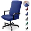 Eozakavod Coprisedia da ufficio Computer Coprisedia Coprisedili in simplismo Stile Moderno Elasticizzato Coprisedili rimovibile, per sedia girevole da ufficio con braccioli(sedia non inclusa)(Blu,M)