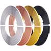 BENECREAT 20m Filo Piatto in Alluminio 4 Colori (3mm di Larghezza) Filo Flessibile per Smussatura, Anello per Orecchino di Gioielli 5m / Rotolo