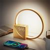 INSSISAIN Lampada Da Comodino a LED con Sveglia, Porte di Ricarica USB, Touch Dimmerabile, Wake Up Light con Due Allarmi, 10 Suoni Naturali per Adulti e Bambini, 3 livelli di Luminosità per Camera da letto