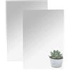DARENYI 2 Specchi Adesivi da Parete 40 x 30 cm, Acrilico, Senza Cornice, Flessibile, Moderno, Per Camera da Letto, Soggiorno, Bagno