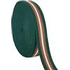 BENECREAT Fettuccia a righe in poliestere da 9,14 m, larghezza 32 mm, bordi in tessuto di cotone