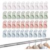 Rifrpha 100 Pezzi mini ganci per grucce salvaspazio, connettori appendiabiti in plastica appendiabiti di collegamento per Organizzare l'Armadio Appendiabiti e Salva Spazio per Armadio(4 colori)