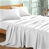 My Home Store Lenzuolo con angoli in 100% cotone egiziano a 300 fili, di qualità alberghiera, facile da pulire, resistente allo sbiadimento (bianco, super king size (275 x 310 cm)