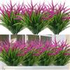 ASTNIC 6 fiori artificiali di lavanda per interni ed esterni, resistenti ai raggi UV decorativi in plastica, floreali finti per casa, giardino finestre scatole casa centrotavola decorazioni (fucsia)