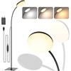 Mojimdo 160LED Lampada da terra [3 colori e 10 luminosità] Lampada da lettura LED sottile da terra, luce a collo d'oca flessibile regolabile e dimmerabile per camera da letto per bambini, ufficio