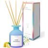 Scent-Hi Profumatore per Ambienti Bastoncini, Oceano Olio Essenziale Diffusore Profumato Fragranza a Lunga Durata 100ml con 6 Diffusore Bastoncini di Aromi, Profumatore Casa, Regalo Donna