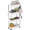 MAGIC SELECT Carrello Portaoggetti da Cucina, Carrello Portaoggetti con Rotelle, Bagno, Facile da Spostare, Ganci Rimovibili, Divisibile, Riporre gli Oggetti Per Cucina o Ufficio. (4 livelli / 86 x 40 x 12 cm)