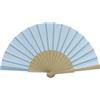 MAPIMANIA - Ventaglio Legno Pieghevole in Tessuto Color Acqua Marina, Ventagli Matrimonio Personalizzati, Ventaglio Giapponese Resistente, Gadget Cerimonia