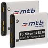 mtb more energy 2X Batteria EN-EL10 Compatibile con Nikon Coolpix S230, S500, S510, S520, S570, S600… vedi descrizione
