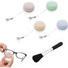 PFLYPF 4 pezzi di Macaroni Color Screen Wipe, Mobile Phone, Eyeglasses, Camera Lens Wipe and 1 Pezzo of Cleaning Brush, Succulents Dust Brush, Mobile Phone Accessories