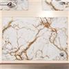 PETTI Artigiani Italiani MARBLELIZED - Tovagliette Americane Lavabili, Tovaglietta in Tessuto Effetto Marmo Bianco, Set da 2 (30x45 cm) - Eleganti, Ideali per Colazione, Pranzo e Cena, Idea Regalo, 100% Made in Italy