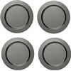 ECHTWERK Set di 4 sottopiatti/piatti da portata 'Shiny' in acciaio inossidabile, Edizione Black, Ø 33,2 cm