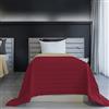 Italian Bed Linen PIUMINO ESTIVO IGNIFUGO MICROFIBRA BICOLORE, Bordeaux/Panna, 170 x 270 cm