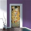 CREARREDA Adesivi per Porte in PVC Premium, Door Cover Bacio di Gustav Klimt, Applicazione Facile e Senza Bolle, Rivestimenti per Porte da Interno 83 x 210 Rifilabili