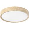 Eglo Plafoniera a LED Musurita, luce per esterni da parete o soffitto, metallo con look legno, luce bianca calda, IP44, diametro 34 cm