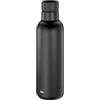 cilio Borraccia termica deluxe, in acciaio inox, chiusura a 360°, sistema a doppia parete, a prova di rottura e perdite, 18 ore di caldo e freddo 24 h, 450 ml, altezza: 23 cm, colore nero