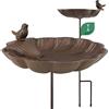 wildlife friend Vaschetta per Uccelli in Piedi - Decorazioni Giardino - Vasca per Uccelli da Giardino Grande - Beverino Pappagalli, Resistente al Gelo in Ghisa - Mangime per Uccelli Selvatici - 63 cm