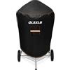 QLSXLB Copertura Barbecue da Esterno Rotondo, Robusto Tessuto Oxford 600D Telo Impermeabile Protettivo Φ77x90cm, Copri Griglia BBQ con Sfiato Aria Antivento Anti Pioggia Polvere Sole Neve Nero