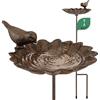 WILDLIFE FRIEND Abbeveratoio Uccelli - Fontana Per Uccelli A Colonna - Bagno Per Pappagalli - Decorazione Da Giardino - Vasca Da Bagno Sospesa Per Uccelli Selvatici - 17cm X 20cm X 64cm (Lxlxh)