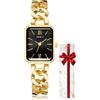 CIVO Orologio Donna Acciaio Inossidabile Analogico Orologio da Polso Rettangolare Impermeabile, Elegante Regalo per Donna
